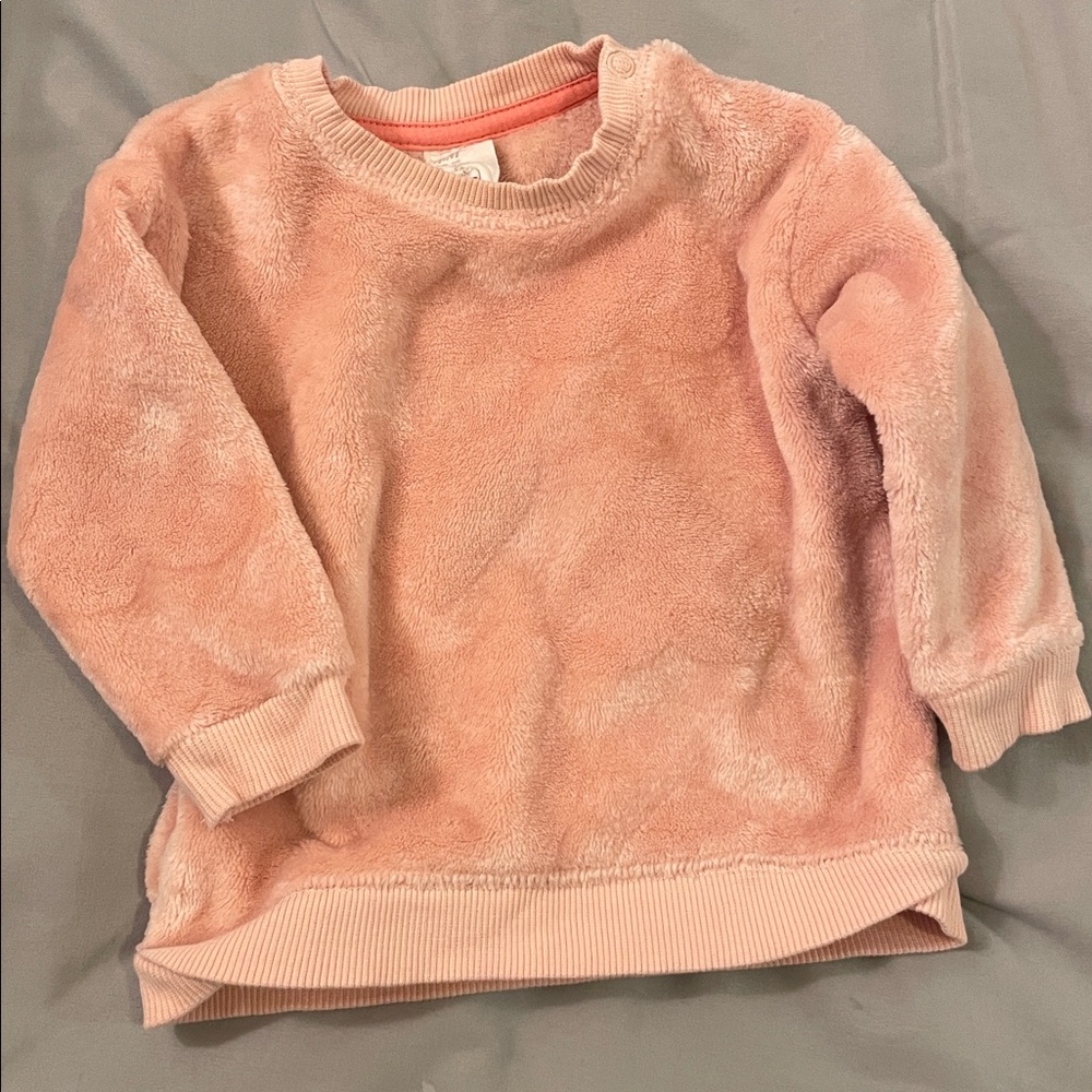 Fuzzy Hearts crew neck sweatshirt